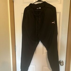 Black Joggers with Pink Logo